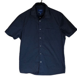 𝅺DARK Blue Short Sleeve Button Down Small